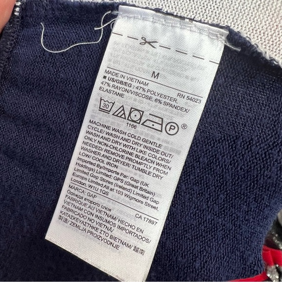 Gap Navy Side Stripe Wide leg Lounge Pants SZ MED - Picture 5 of 5